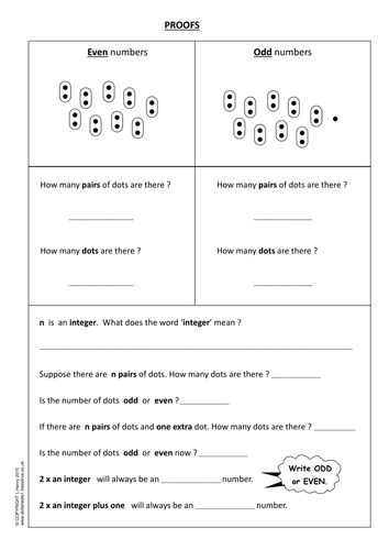 Algebraic Proofs by Skillsheets - Teaching Resources - TES