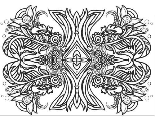 25 Coloring Pages of Symmetrical Designs | Teaching Resources