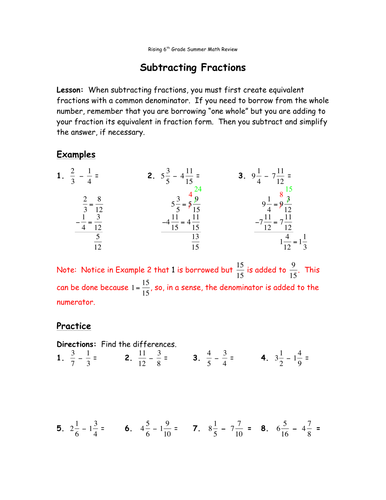 Summer Math Packet: Rising 6th Grade | Teaching Resources