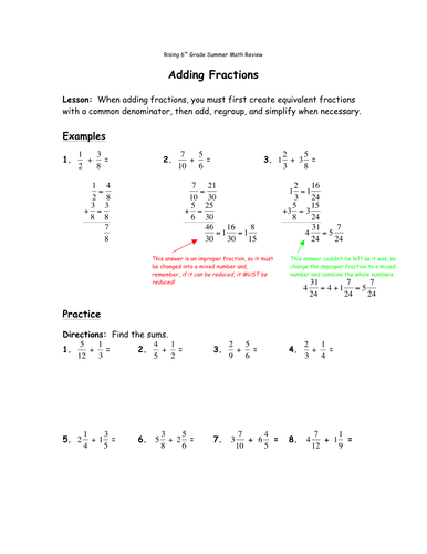 Summer Math Packet: Rising 6th Grade | Teaching Resources