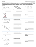 Similarity and Congruence Unit: Proving Triangles Similar/Congruent