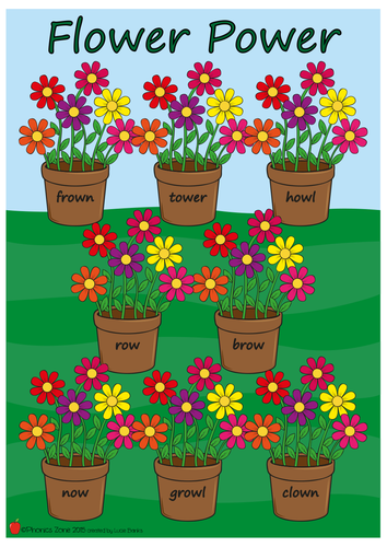 ow Phonics Game 'Flower Power' | Teaching Resources