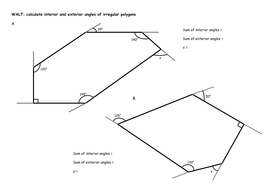 Irregular Polygons Calculate Interior And Exterior Angles
