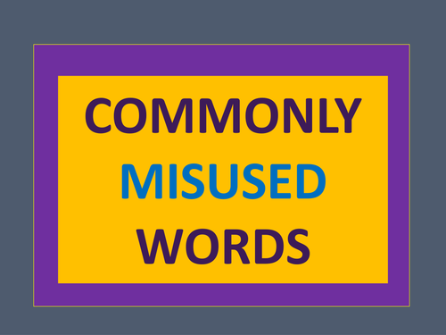 Commonly Misused Words