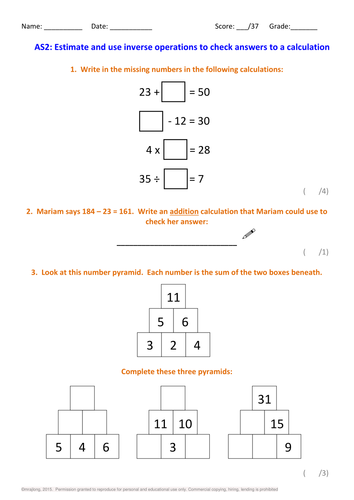 addition and subtraction reasoning and problem solving year 4