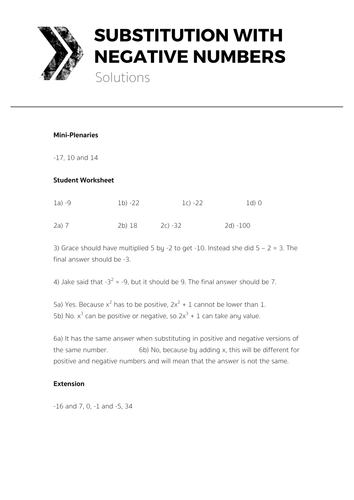 substitution-with-negative-numbers-complete-lesson-teaching-resources