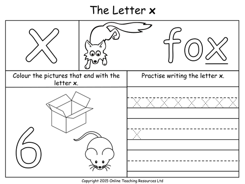 worksheets phonics x y z Letters PowerPoint of Pack Teaching  24 Alphabet the