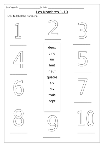 FRENCH - Numbers - Les Nombres - Activity Booklet - Worksheets ...