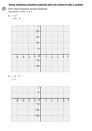 Solving Simultaneous Equations Graphically When One Is Linear And
