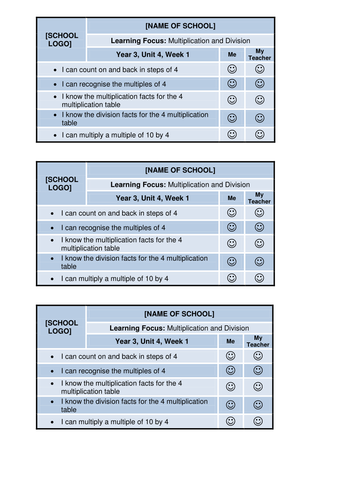 36 Year 3 Weekly Pupil Success Criteria - Maths | Teaching Resources