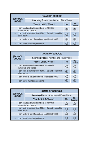 36 Year 3 Weekly Pupil Success Criteria - Maths | Teaching Resources