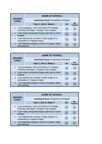 36 Year 3 Weekly Pupil Success Criteria - Maths | Teaching Resources