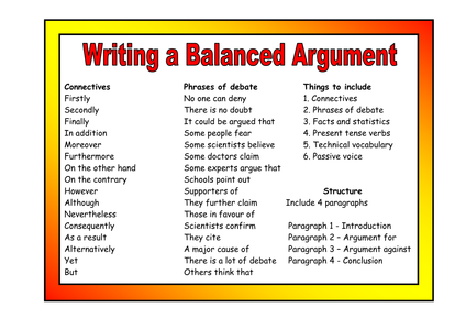 discursive essay balanced argument