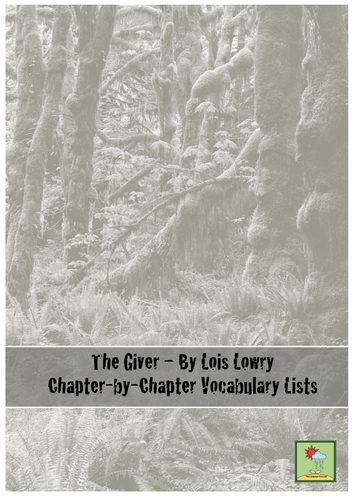 The Giver - Chapter by Chapter Vocabulary Lists