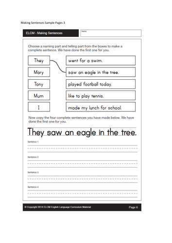 Making Sentences (32 pages) | Teaching Resources