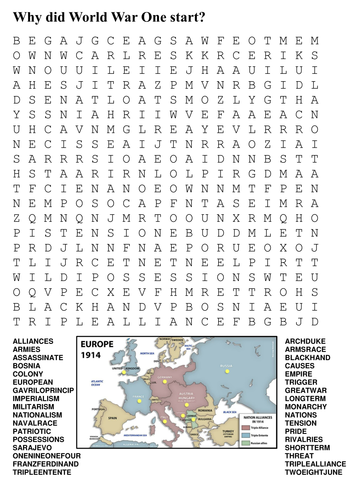 world-war-one-word-search-pack-teaching-resources