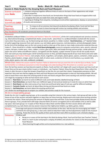 Rocks - Rocks and Fossils - Year 3 | Teaching Resources