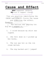 FREE Cause and Effect Graphic Organizer | Teaching Resources