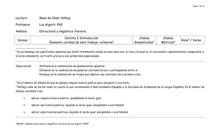 Análisis estructural y lingüístico-literario de "Masa" de César Vallejo ...