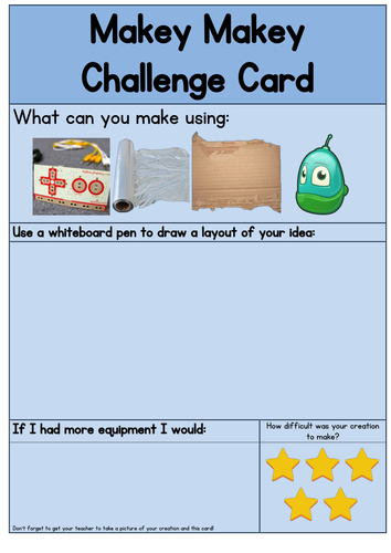 Makey Makey Challenge Cards