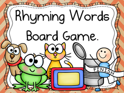 Rhyming words board game | Teaching Resources