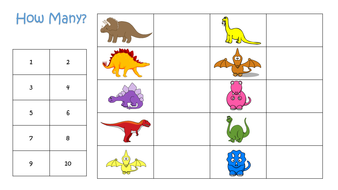 eyfsyear 1 dinosaur maths counting and ordering numbers