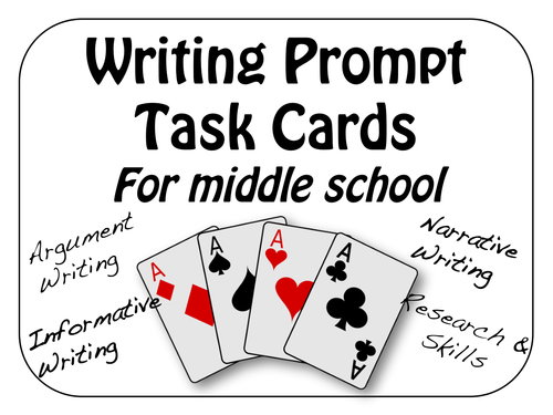 Writing Prompt Task Cards ~ Argument, Narrative & Informative Texts