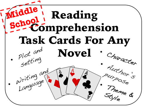 Reading Comprehension Task Cards For Any Novel 
