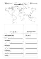 Country Fact File Template Geography by sandiejones - UK Teaching ...