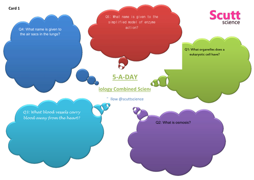 5 ADAY for Biology (Set 1)- Combined Science Trilogy AQA