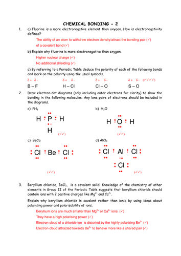 Chemistry: Covalent and co-ordinate bonds | Teaching Resources