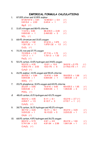Printables Empirical Formula Worksheet worksheets empirical formula worksheet with answers laurenpsyk hypeelite molecular hydrate key name date