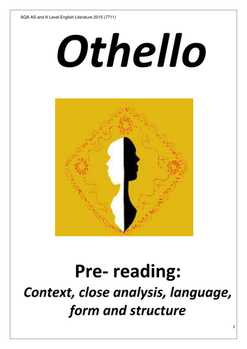 Othello for A Level pre-reading