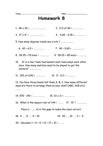 Year 5 english worksheets with answers picture