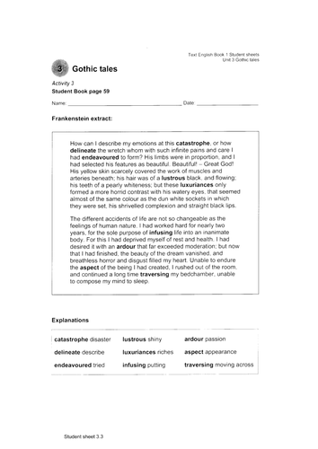 Gothic Fiction Fully Resourced KS3 Scheme of Work | Teaching Resources