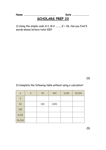 30 Maths/Extension Sheets for Year 8 or above. | Teaching Resources
