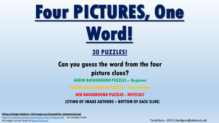 Four Pictures, One Word - Resources - TES