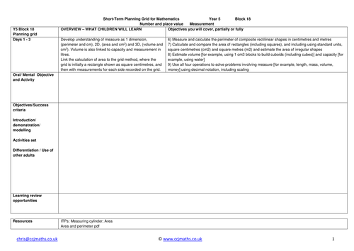 Year 5 New Curriculum Maths planning Block 18 | Teaching Resources