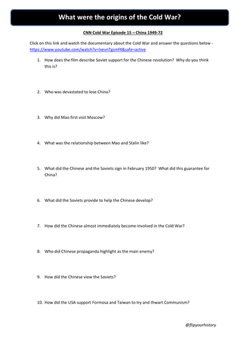 CNN Cold War Documentary Series Worksheets | Teaching Resources