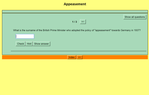 Origins of World War II: Quiz 10 - Appeasement and Anschluss | Teaching ...