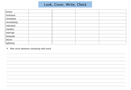 spellings year 5 6 spelling practice worksheets