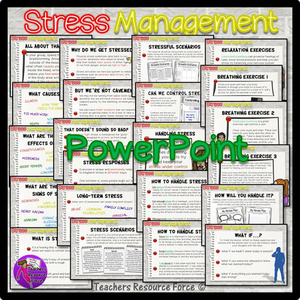 Stress Management: PowerPoint and Activities by TeachersResourceForce