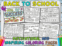 Motivational And Inspiring Colouring Pages For Teens Teaching Resources