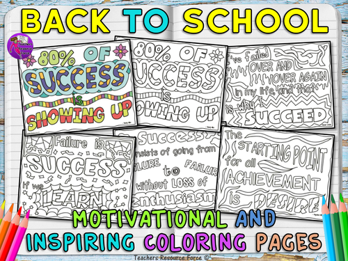 Motivational and Inspiring Colouring Pages for teens