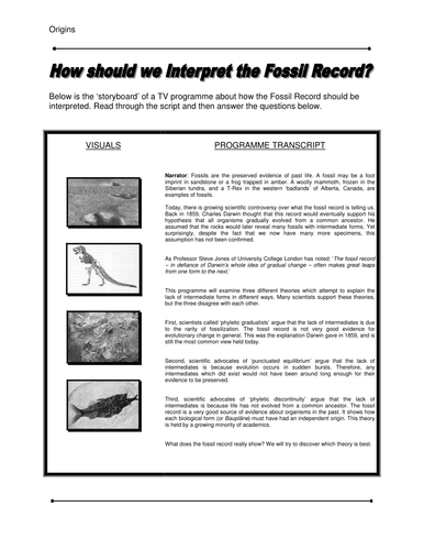 The Fossil Record | Teaching Resources