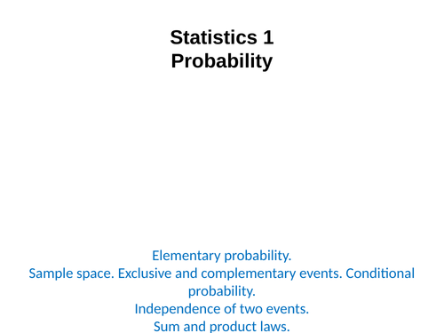 Statistics 1 PowerPoint Pack | Teaching Resources