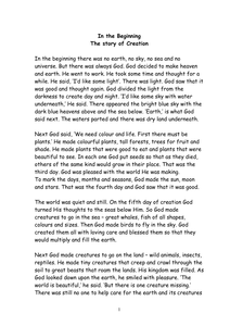 essay about creation story