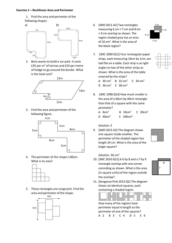 Area and Perimeter | Teaching Resources