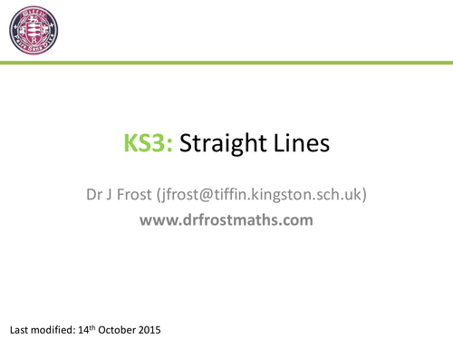 Gradient between Two Coordinates of a Line Segment | Tes