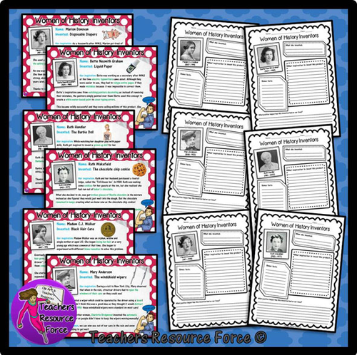 Women's History Month: Female Inventors PowerPoint and worksheets ...